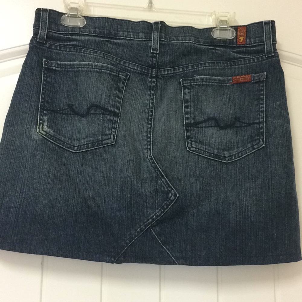 7 for all mankind denim skirt.